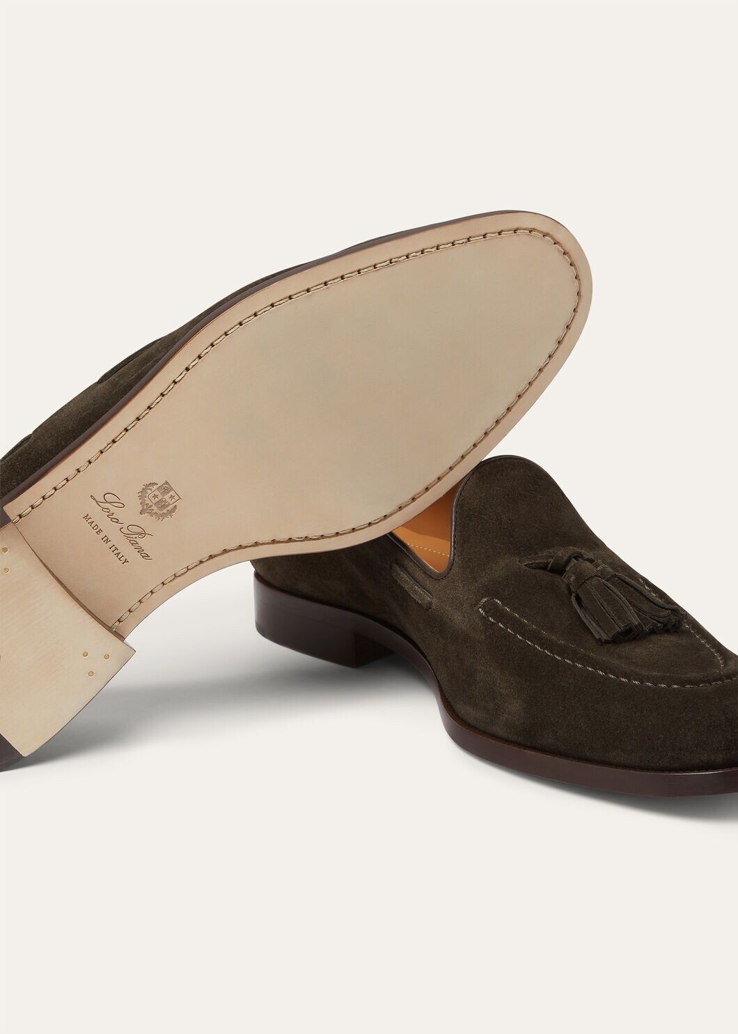 LoroPiana Serge Walk Loafer Black Cabbage