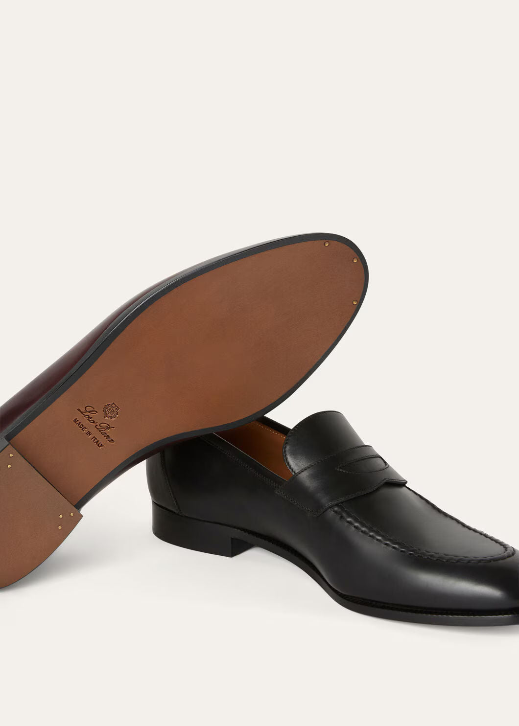 LoroPiana Sergio Loafer Black