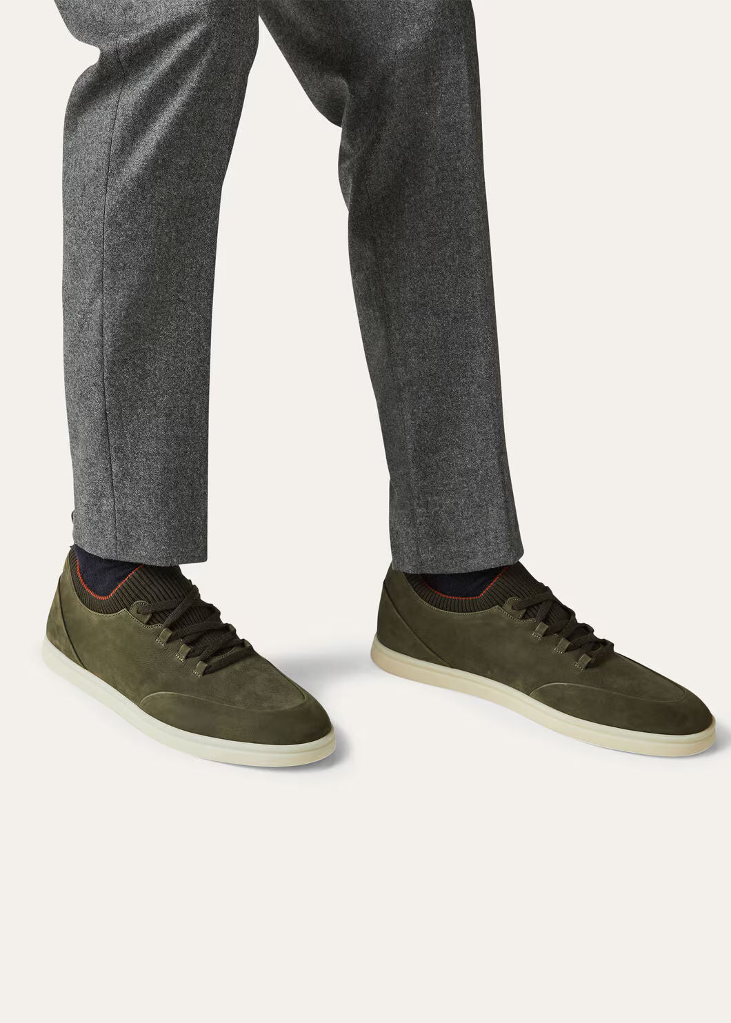 LoroPiana Soho Walk Sneaker Very Dark Green