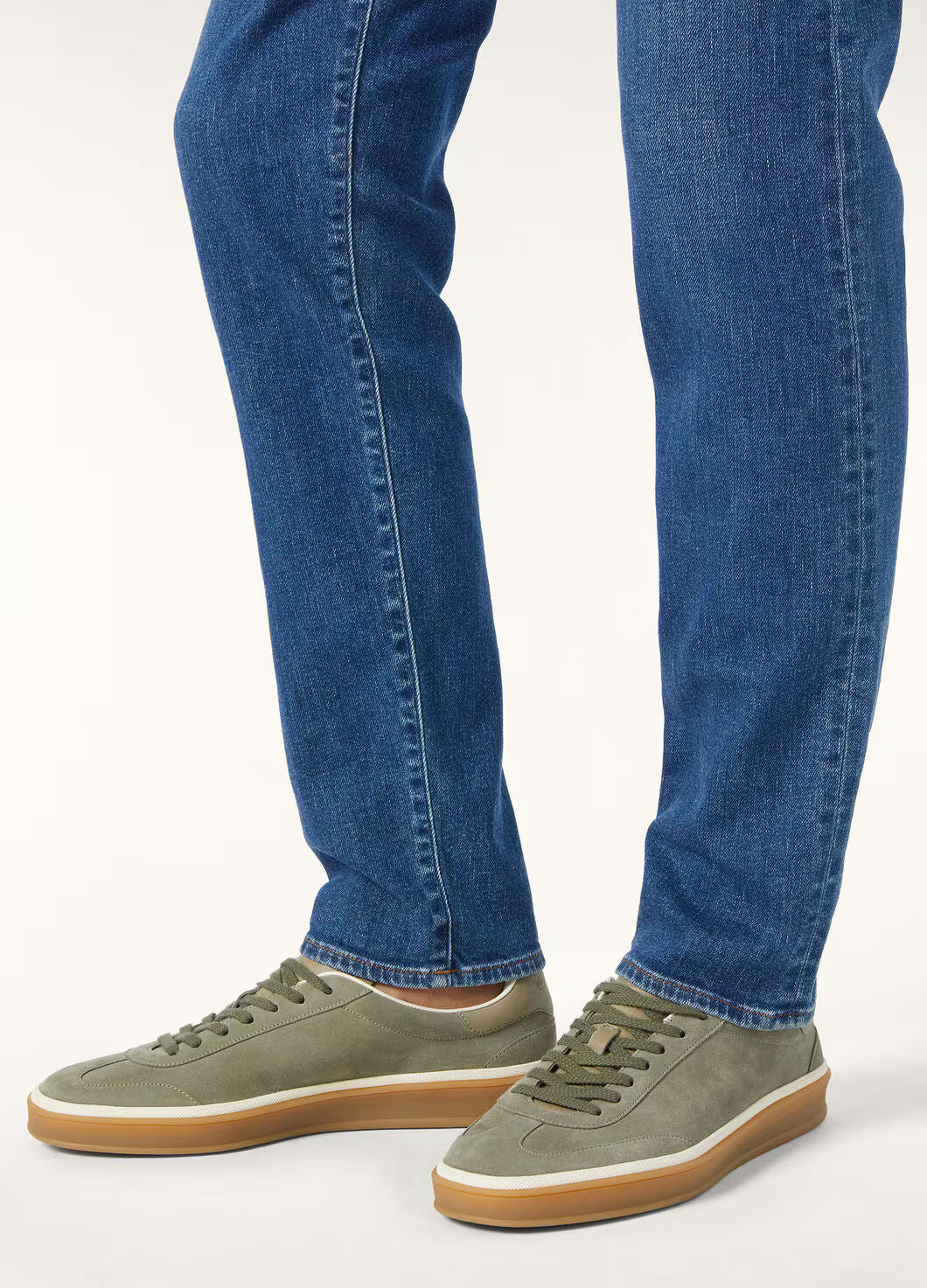 LoroPiana Tennis Walk Sneaker Army Gray