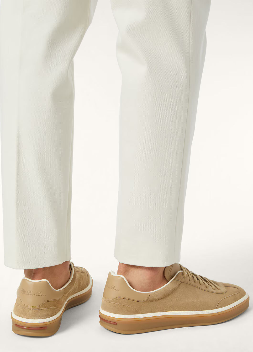 LoroPiana Tennis Walk Sneaker Light Wood Smoke