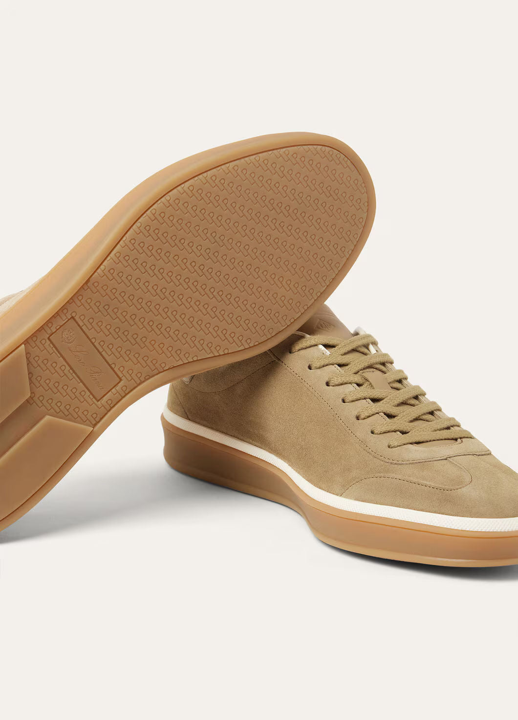 LoroPiana Tennis Walk Sneaker Light Wood Smoke