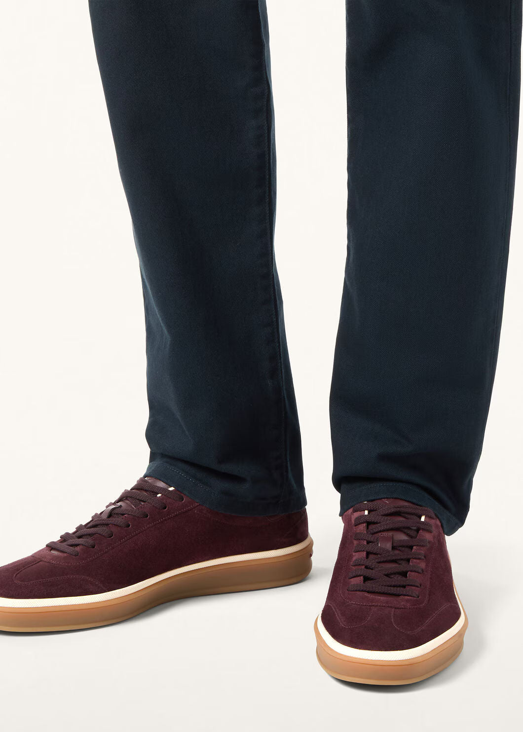 LoroPiana Tennis Walk Sneaker Very Dark Maroon