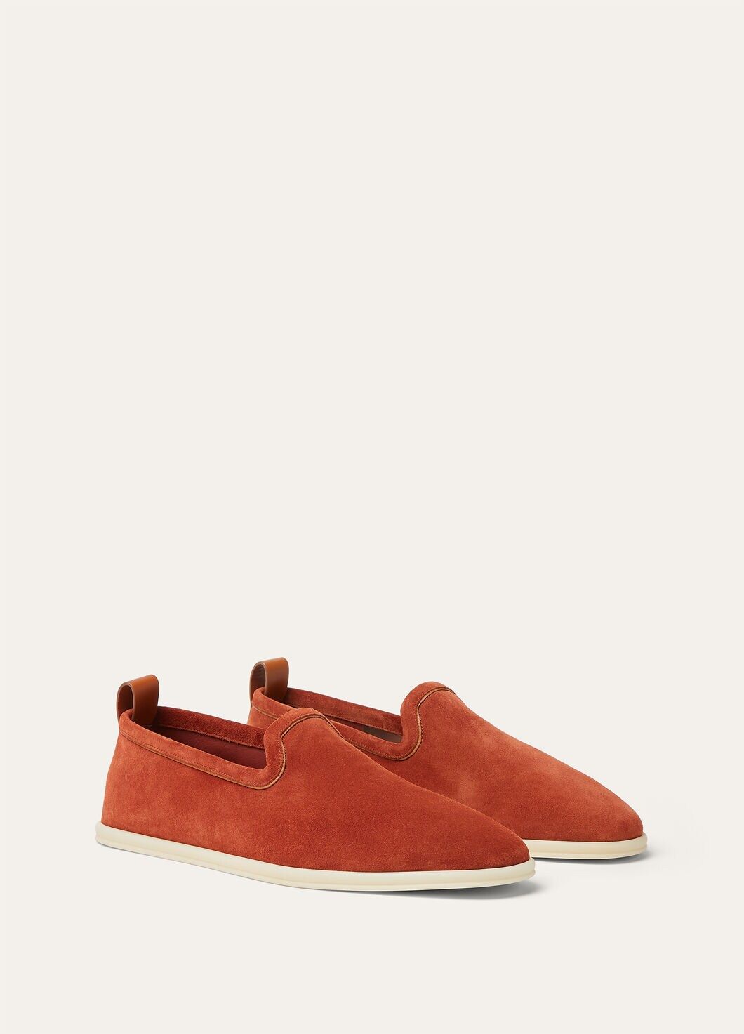 LoroPiana Venice Walk Loafer Dark Brick