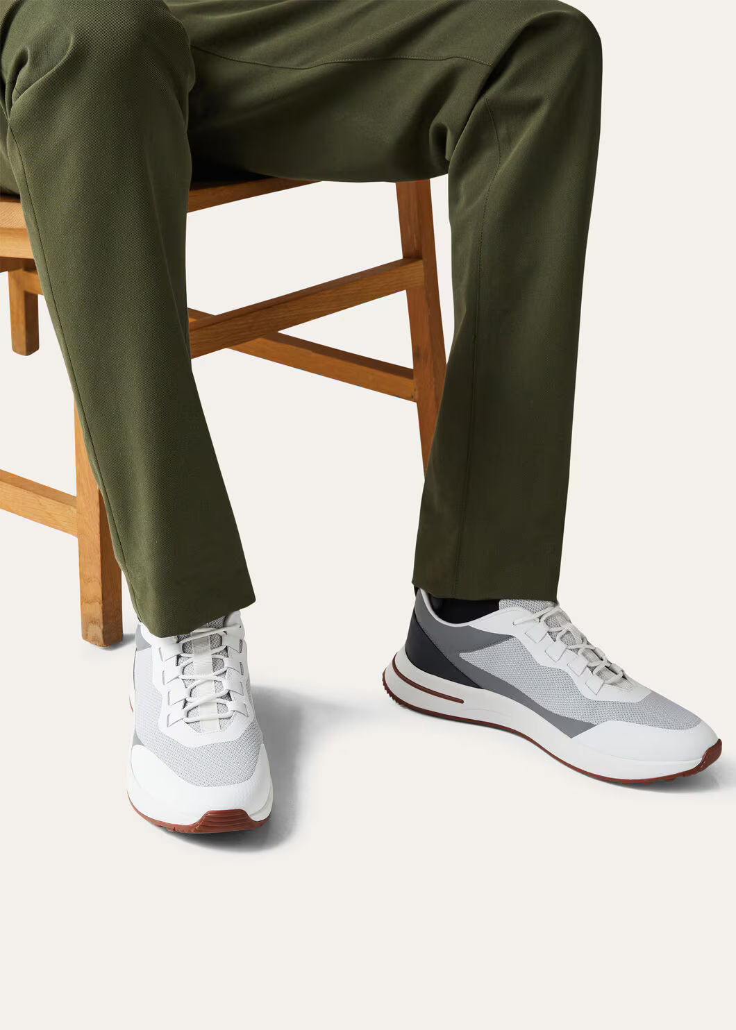 LoroPiana Week End Walk Sneaker Frost Gray