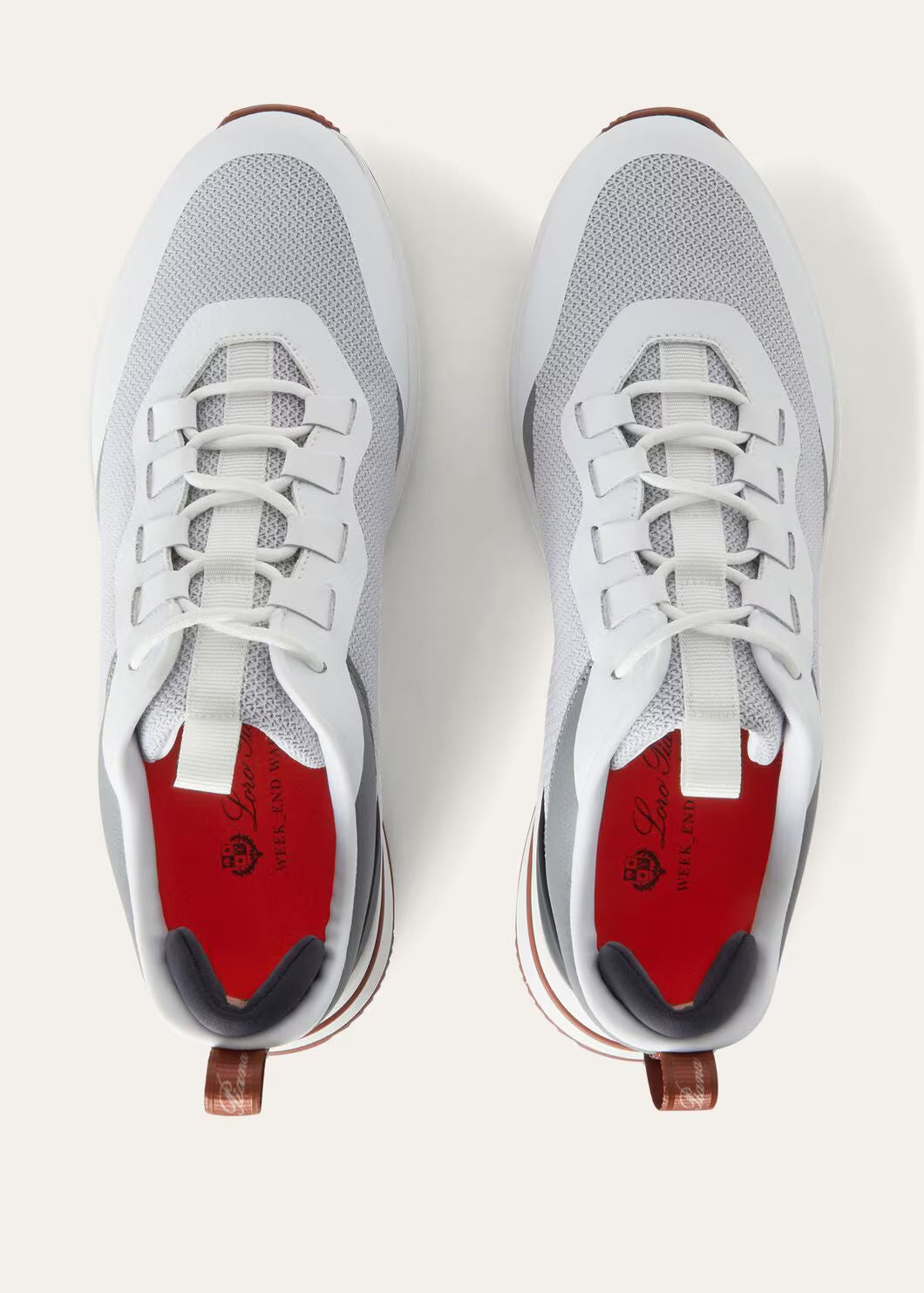 LoroPiana Week End Walk Sneaker Frost Gray