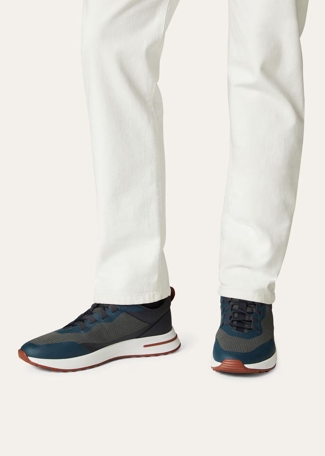 LoroPiana Week End Walk Sneaker Charcoal Blue