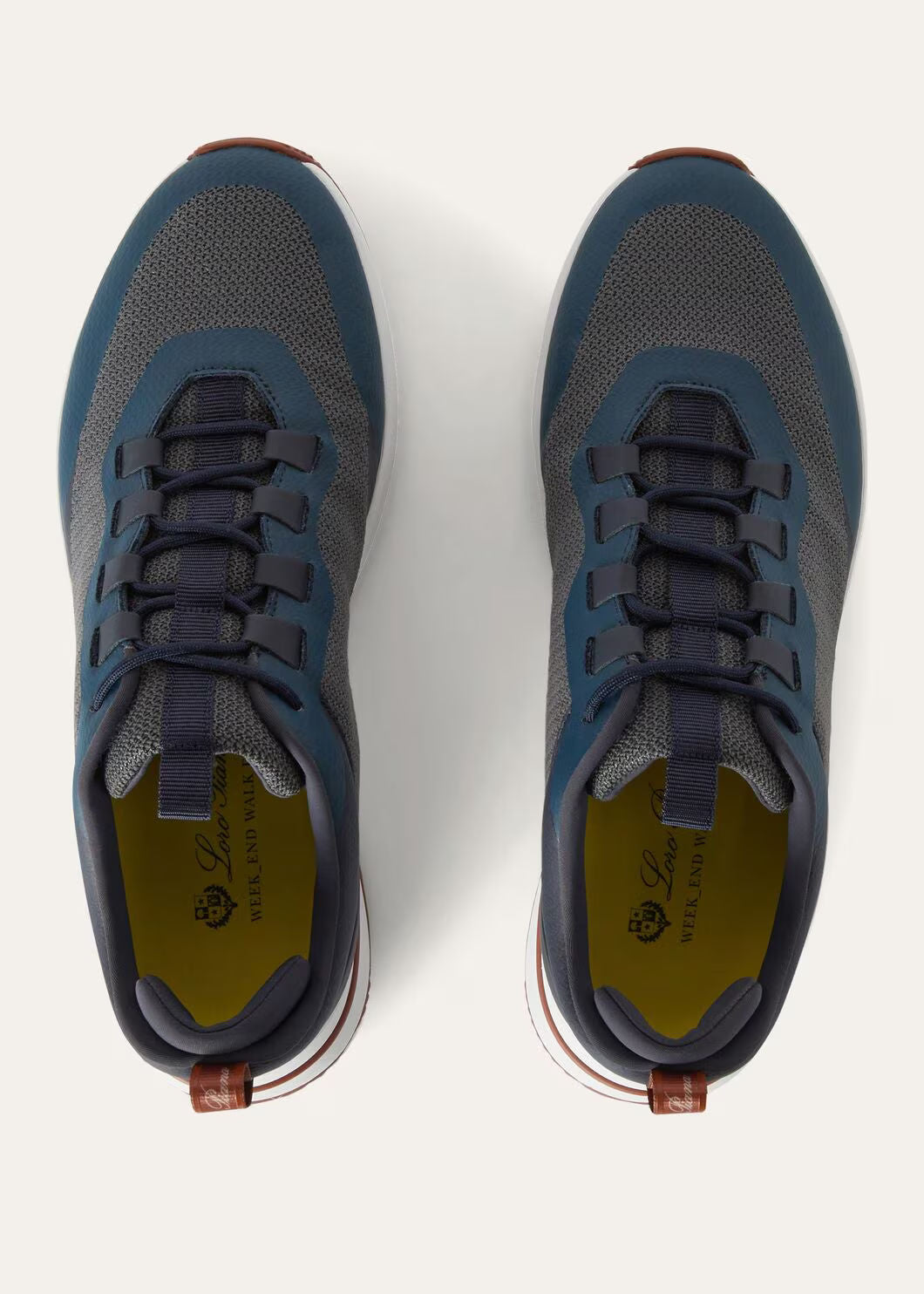 LoroPiana Week End Walk Sneaker Charcoal Blue