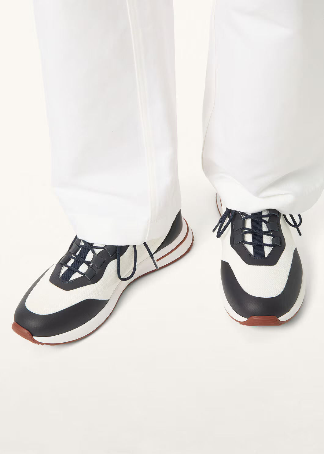 LoroPiana Week End Walk Sneaker White Sea