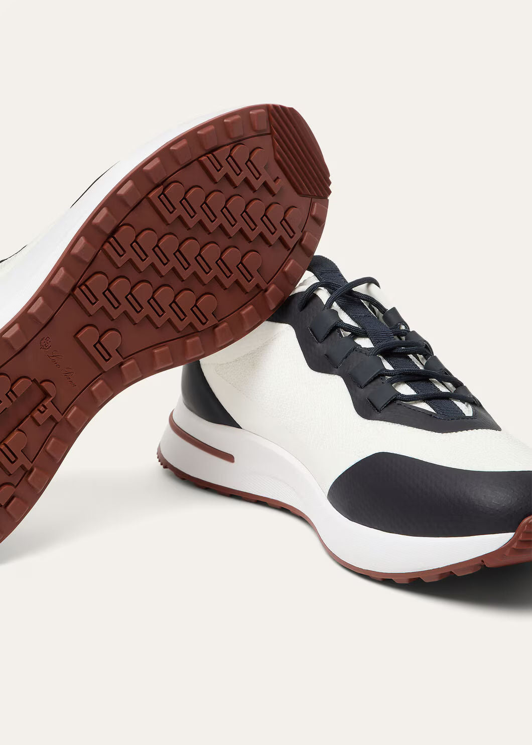LoroPiana Week End Walk Sneaker White Sea