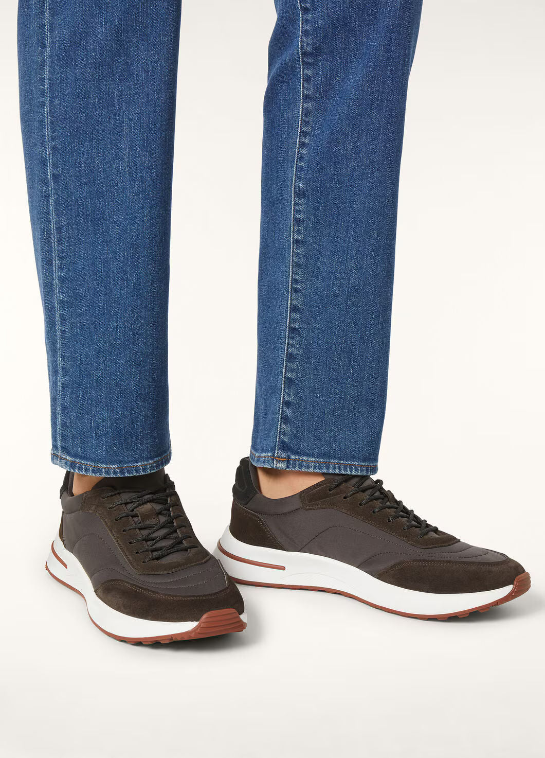 LoroPiana Week End Walk Sneaker Black Sesame