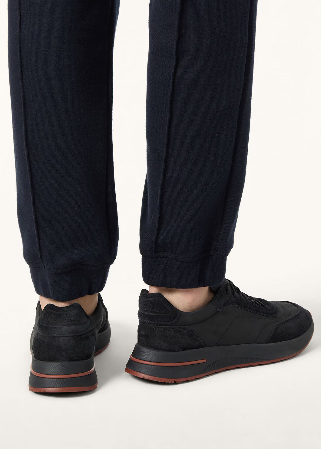 Loro Piana Week End Walk Sneaker Black sole and heel detail, EU sizing visible