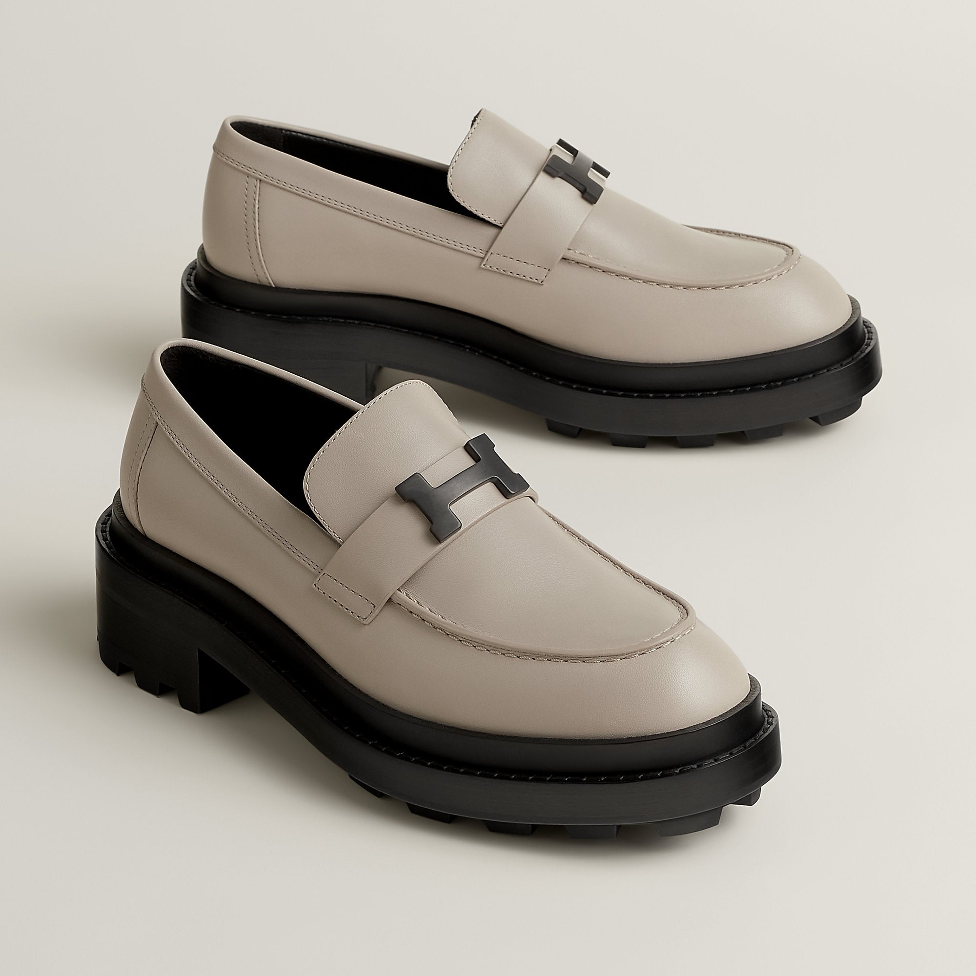 Hermes Louvre Loafer Beige Galet