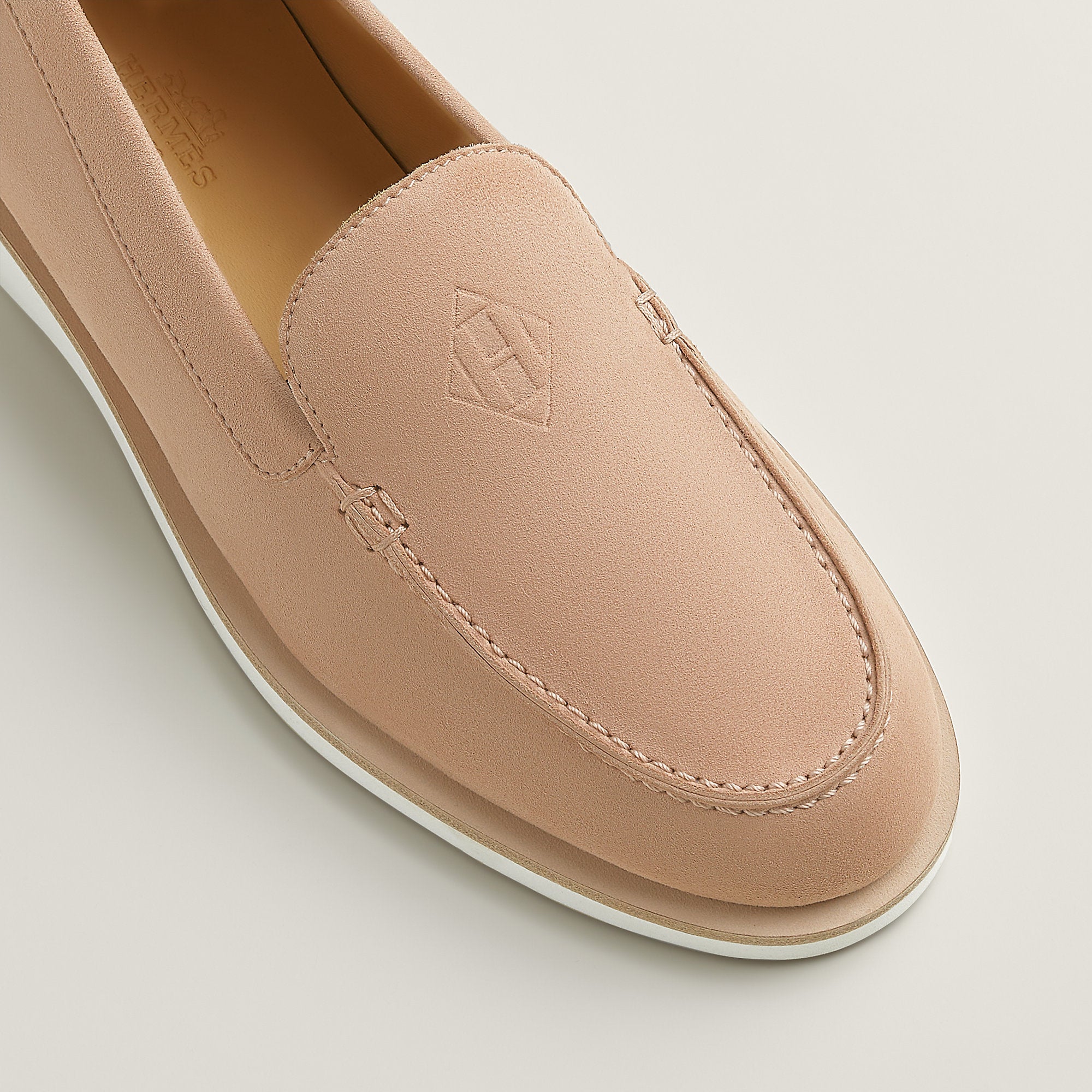 Hermes Low Loafer Beige Perlino