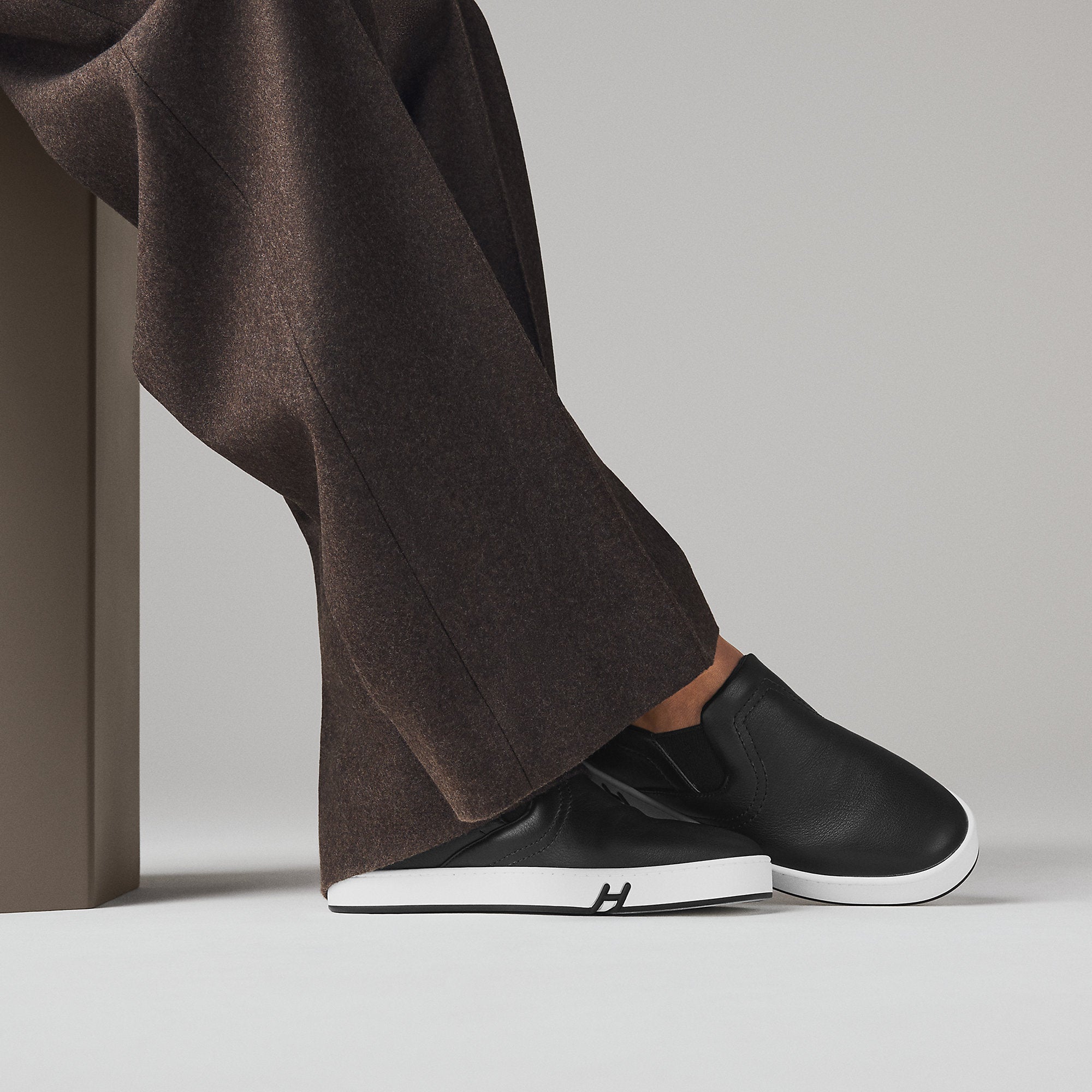 Hermes Lucky Slip On Sneaker Noir
