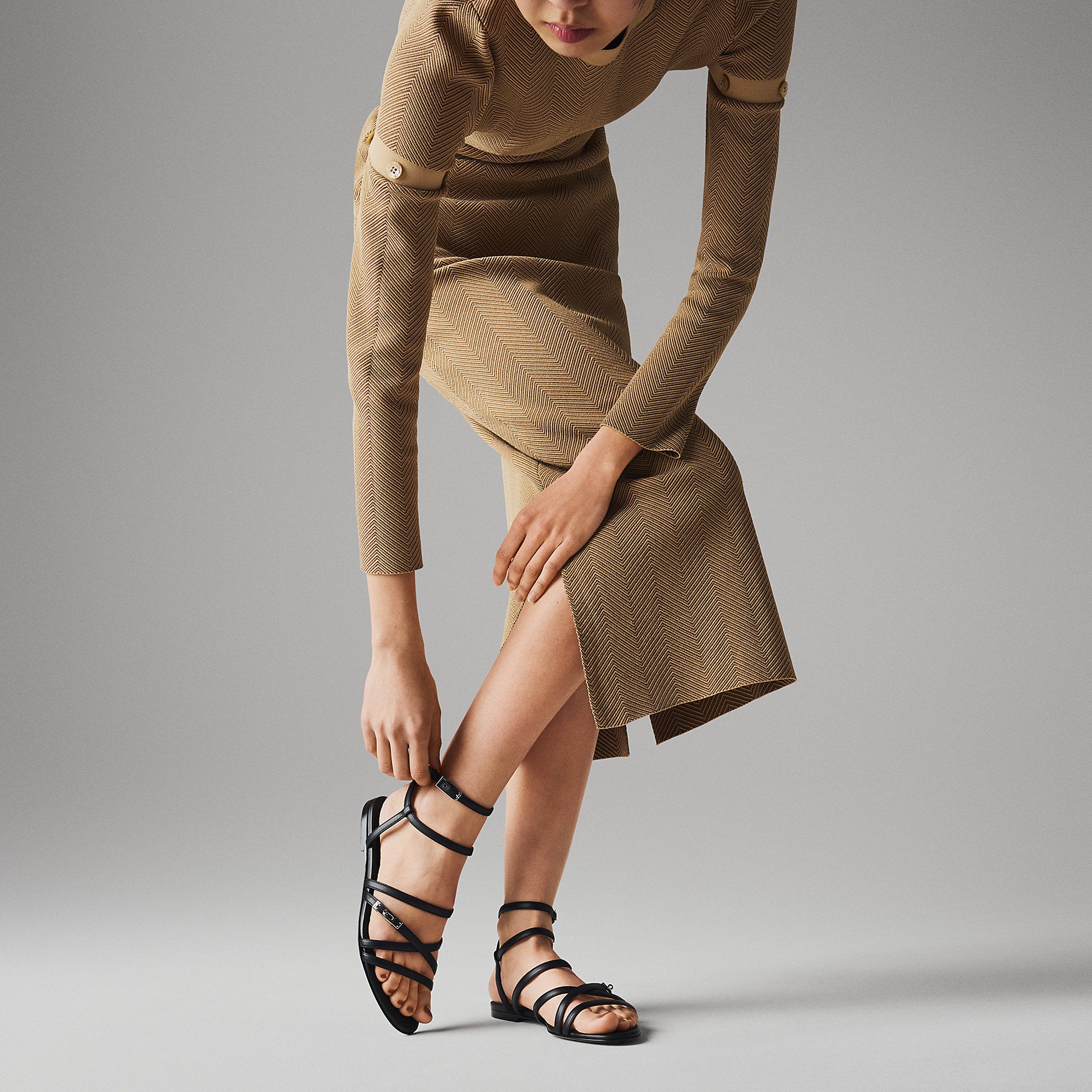 Hermes Lullaby Sandal Noir