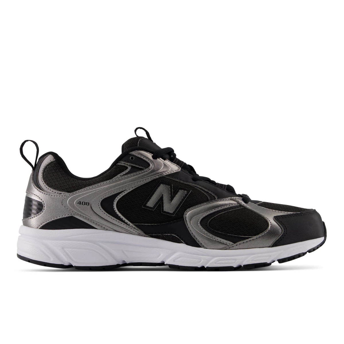 New Balance 408 Black Cement with Dark Silver Metallic and Black