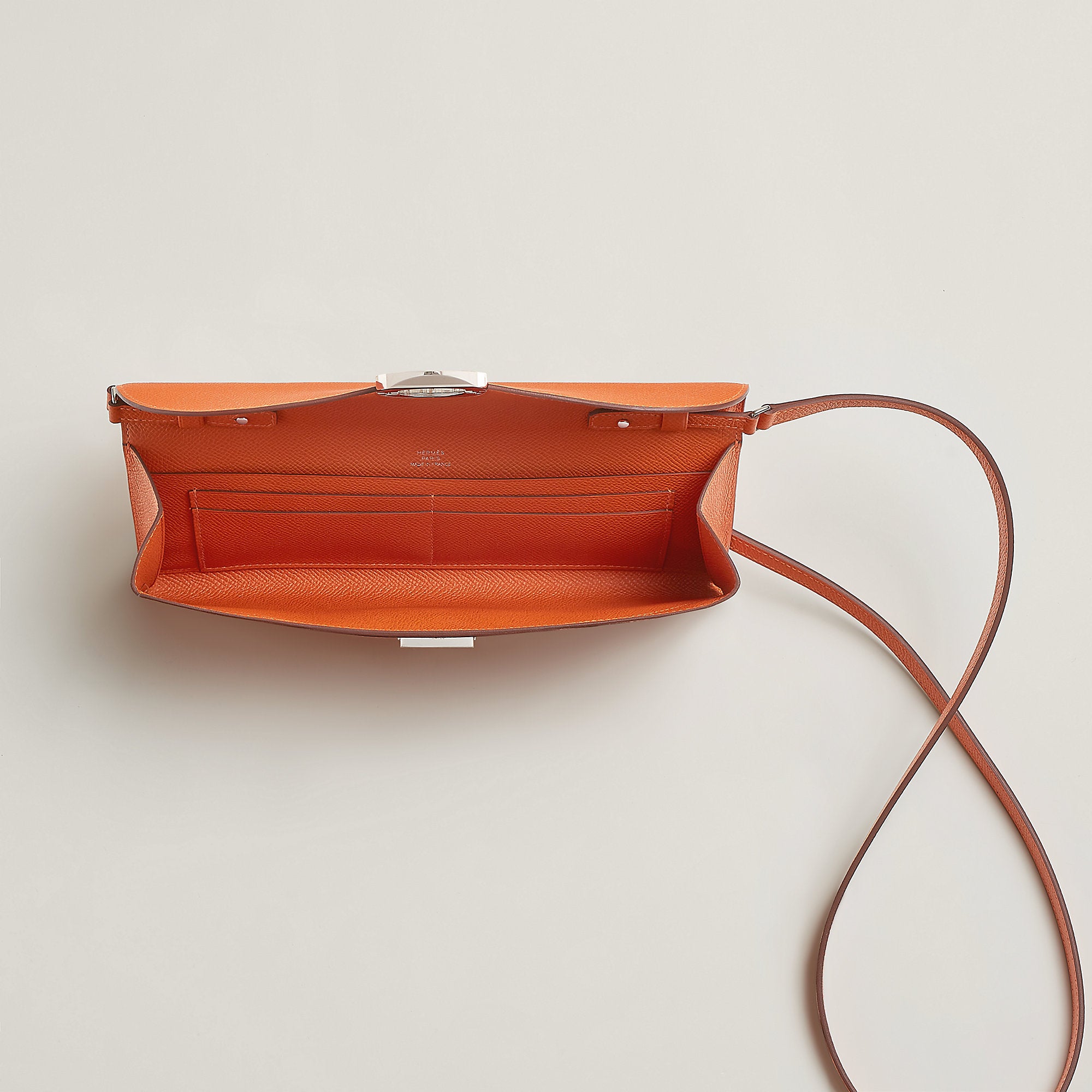 Hermes Maillon To Go Wallet Orange