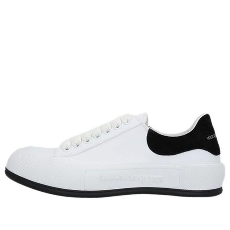 Alexander McQueen Deck Skate Plimsoll Lace-Up White Black