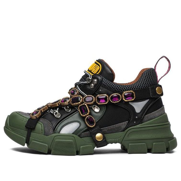 Gucci Flashtrek SEGA Green Removable Crystal (Women's)