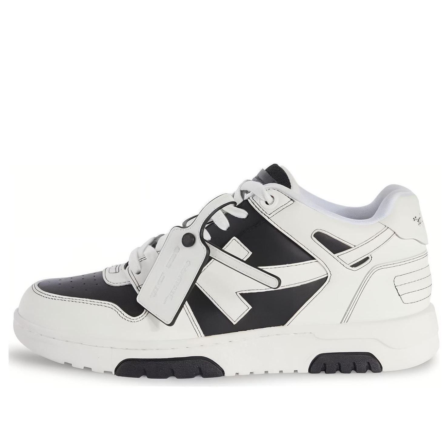 OFF-WHITE Out Of Office OOO Low Tops Black White