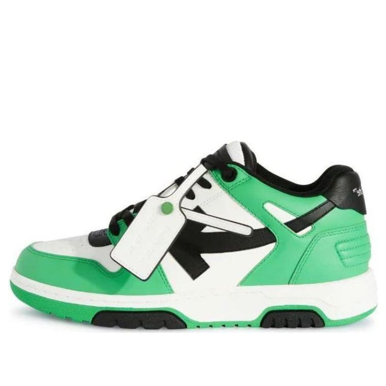 OFF-WHITE Out Of Office "OOO" Low Tops Green Black