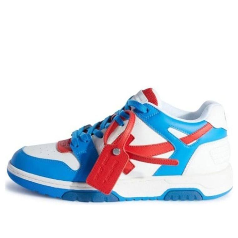 OFF-WHITE Out Of Office OOO Low Tops White Arctic Blue Red