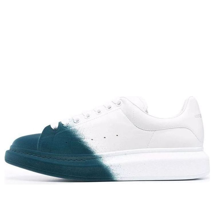 Alexander McQueen Oversized Two-Tone White Emerald Green