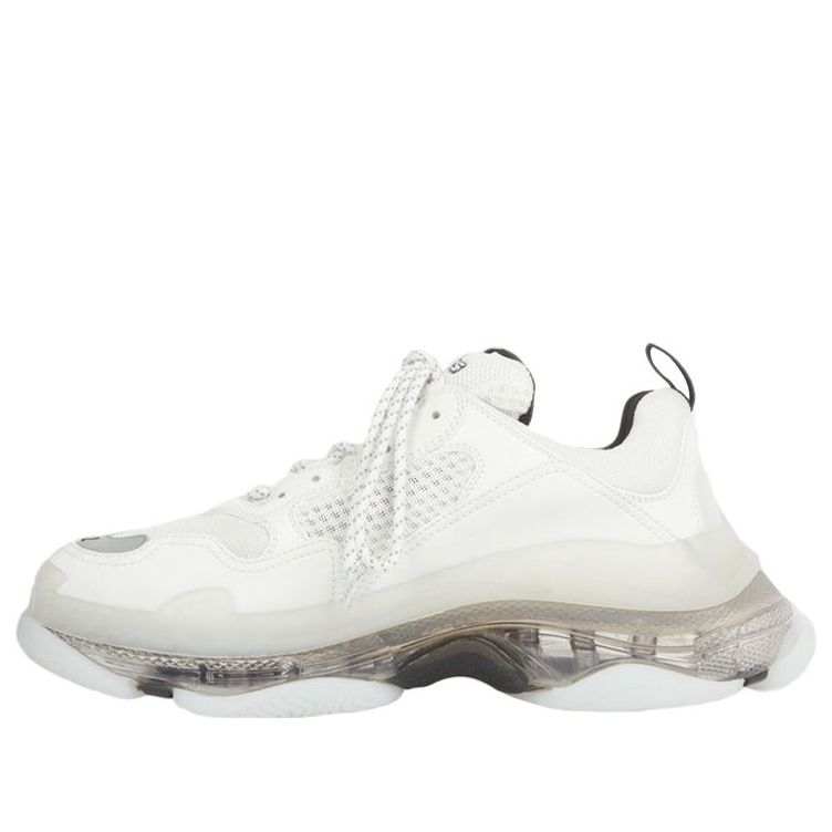 Blalenciaga Triple S Clear Sole White Grey