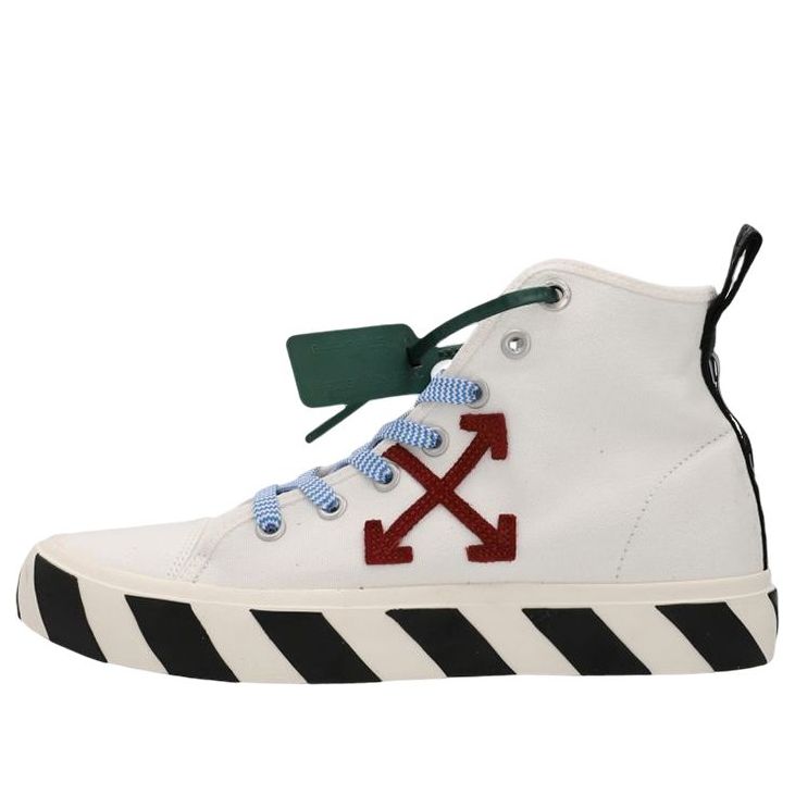 OFF-WHITE Vulcanized Mid Top White Burgundy Arrow