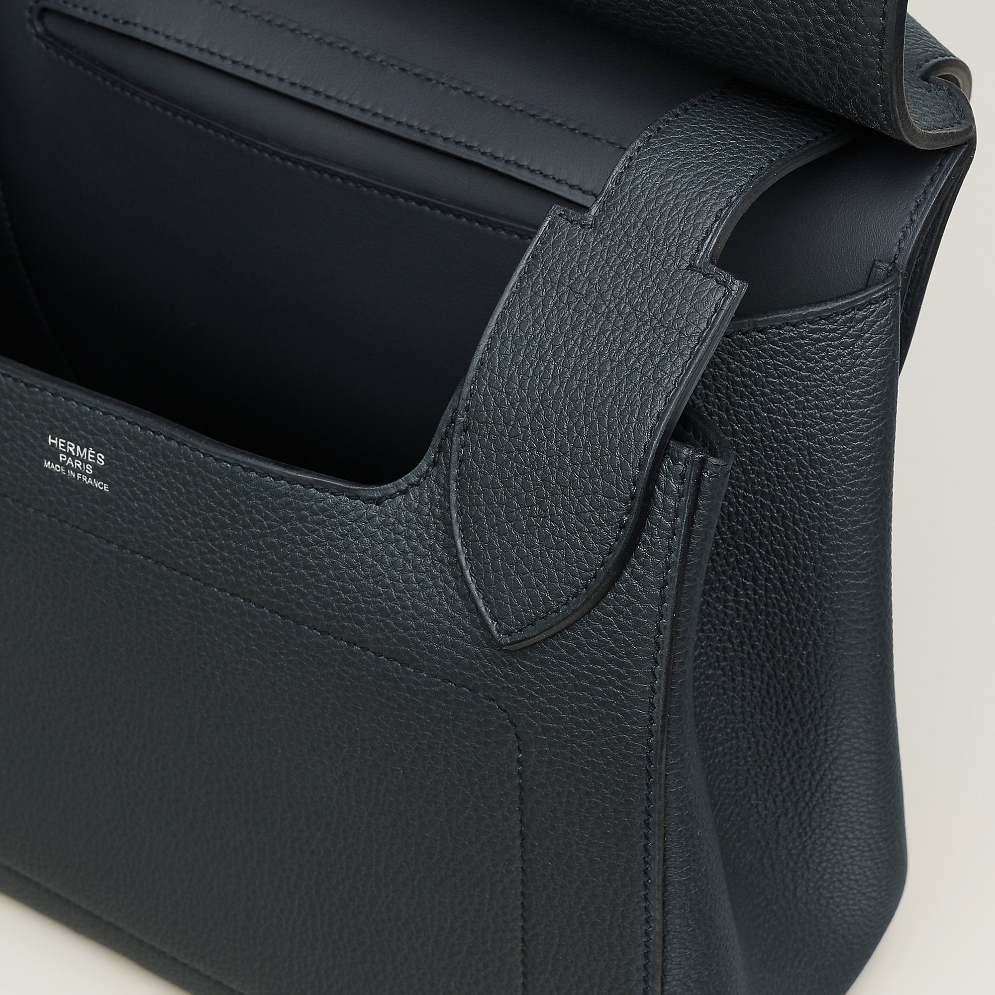 Hermes Mali Selle Pm Messenger Bag Noir