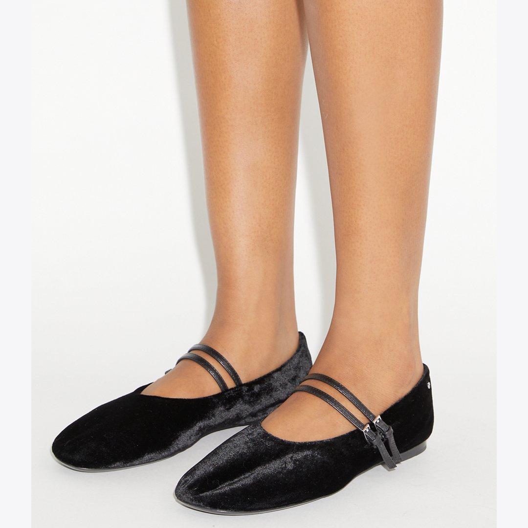 Tory Burch Mary Jane Two-Band Ballet PERFECT BLACK