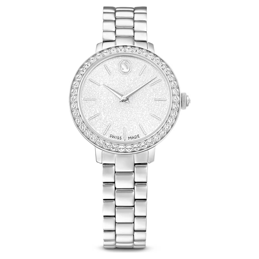 Swarovski Matrix 3-Link Watch Swiss Made Metal Bracelet Silver Tone Stainless Steel SW5706182