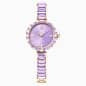 Swarovski Matrix Bangle Watch Swiss Made Crystal Bracelet Purple Champagne Gold-Tone Finish SW5743713