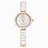 Swarovski Matrix Bangle Watch Swiss Made Crystal Bracelet White Rose Gold-Tone Finish SW5677484