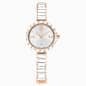 Swarovski Matrix Bangle Watch Swiss Made Crystal Bracelet White Rose Gold-Tone Finish SW5677484
