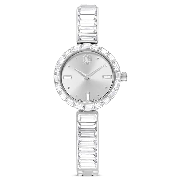 Swarovski Matrix Bangle Watch Swiss Made Crystal Bracelet White Stainless Steel SW5677487
