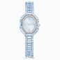 Swarovski Matrix Octagon Watch Baguette Cut Metal Bracelet Blue Stainless Steel SW5739632