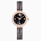 Swarovski Matrix Pearl Bangle Watch Swiss Made Crystal Bracelet Black Rose Gold-Tone Finish SW5743697