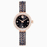 Swarovski Matrix Pearl Bangle Watch Swiss Made Crystal Bracelet Black Rose Gold-Tone Finish SW5743697