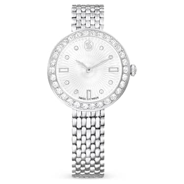 Swarovski Matrix Tennis 7-Link Watch Swiss Made Metal Bracelet Silver Tone Stainless Steel SW5673022