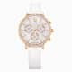 Swarovski Matrix Tennis Chrono Watch Swiss Made Leather Strap Rose Gold Tone Rose Gold-Tone Finish SW5754536