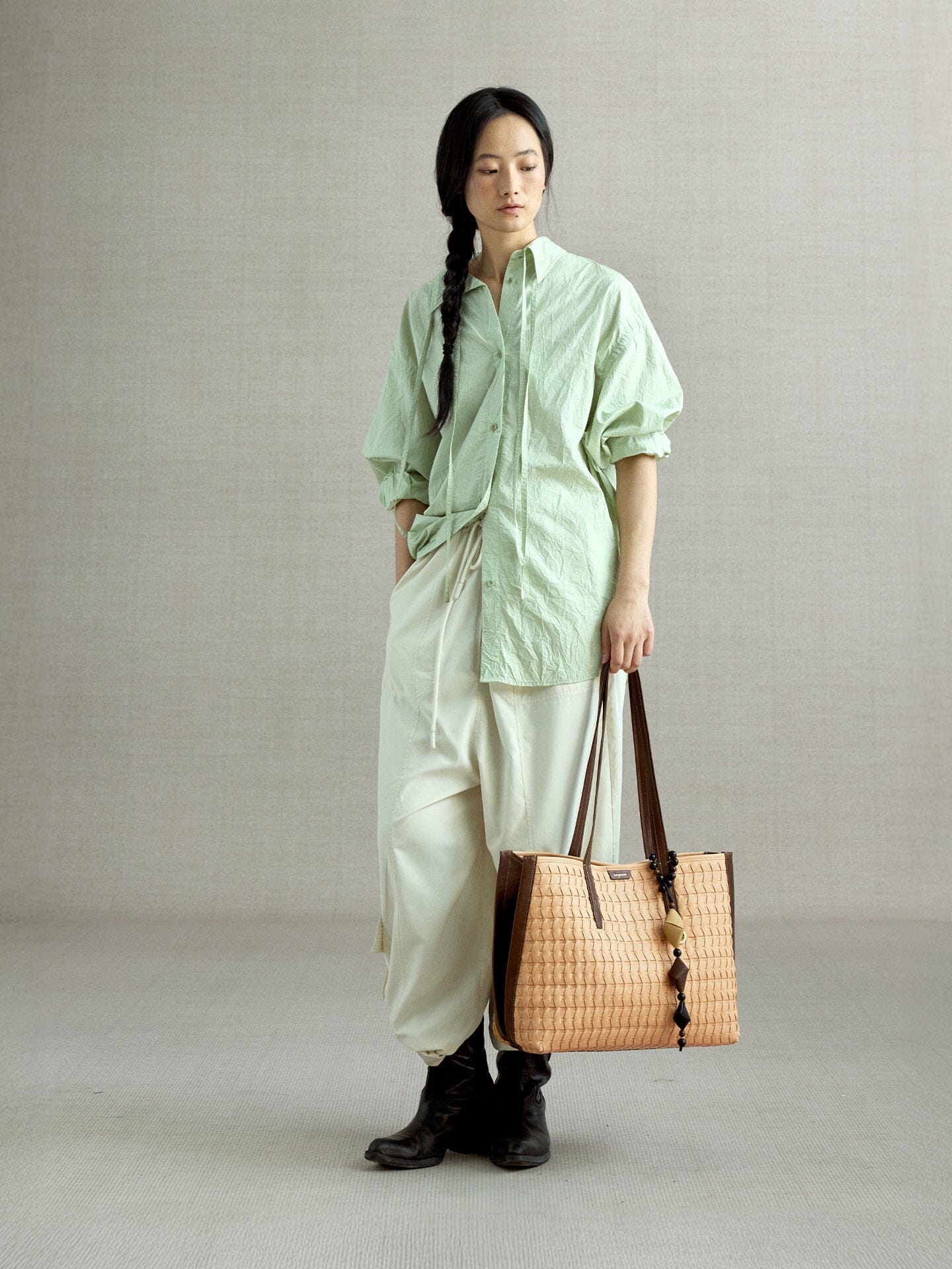 Songmont Medium Lattice Tote Sulfur