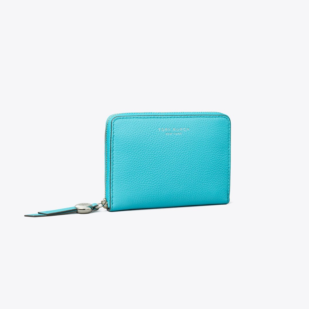 Tory Burch Medium Romy Wallet Soft Turquoise