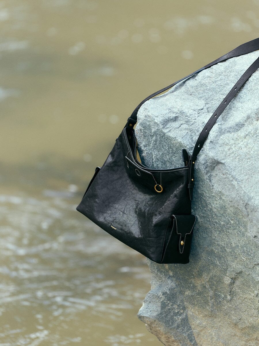 Songmont Medium Yore Hobo Bag Onyx