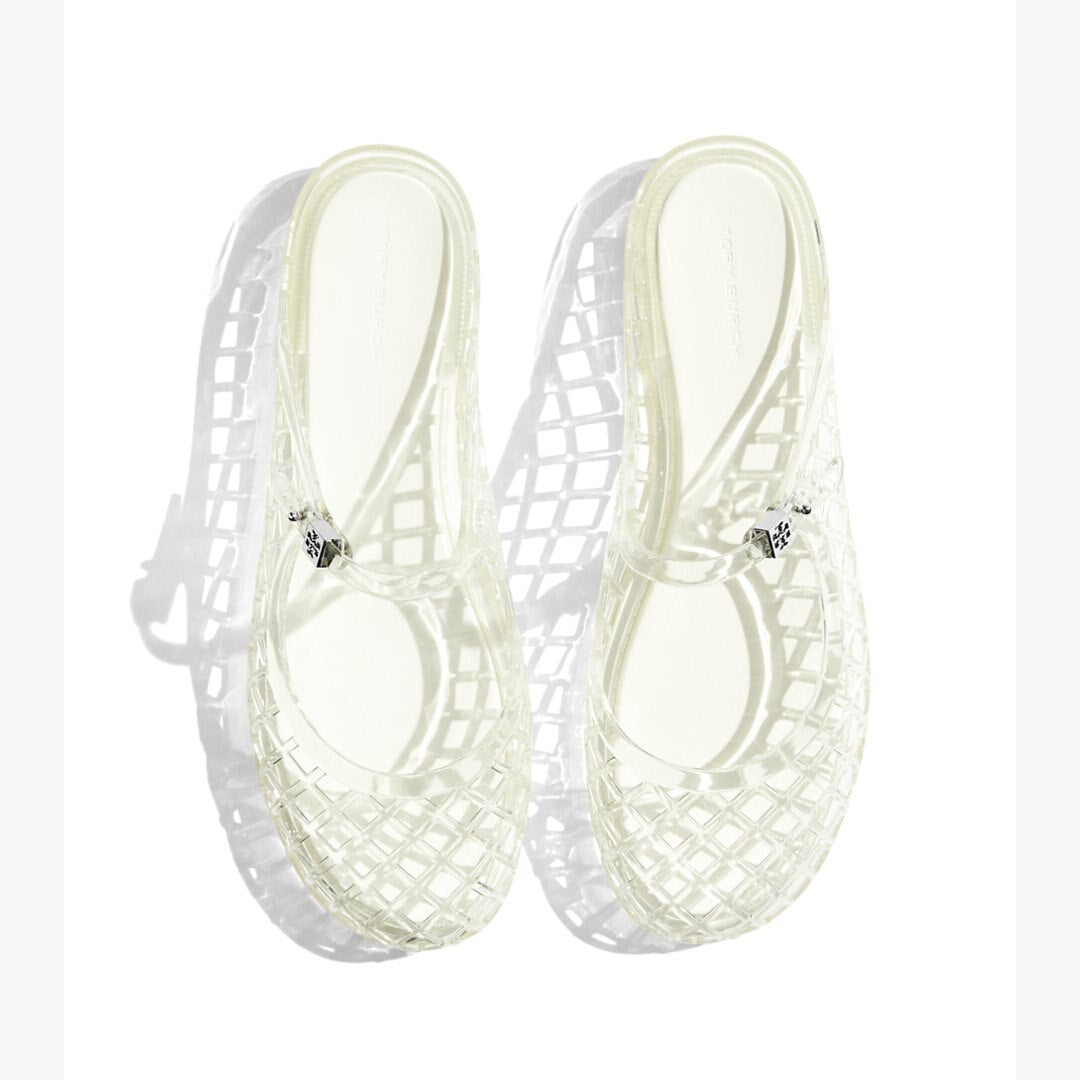 Tory Burch Mellow Mary Jane Jelly CLEAR / SILVER