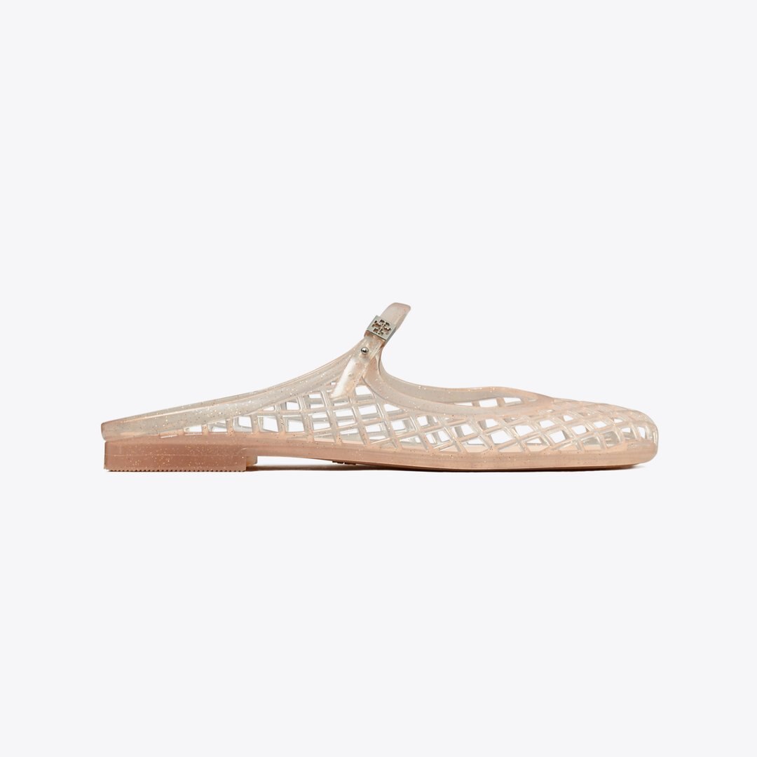 Tory Burch Mellow Mary Jane Jelly SOFT PINK GLITTER / SILVER