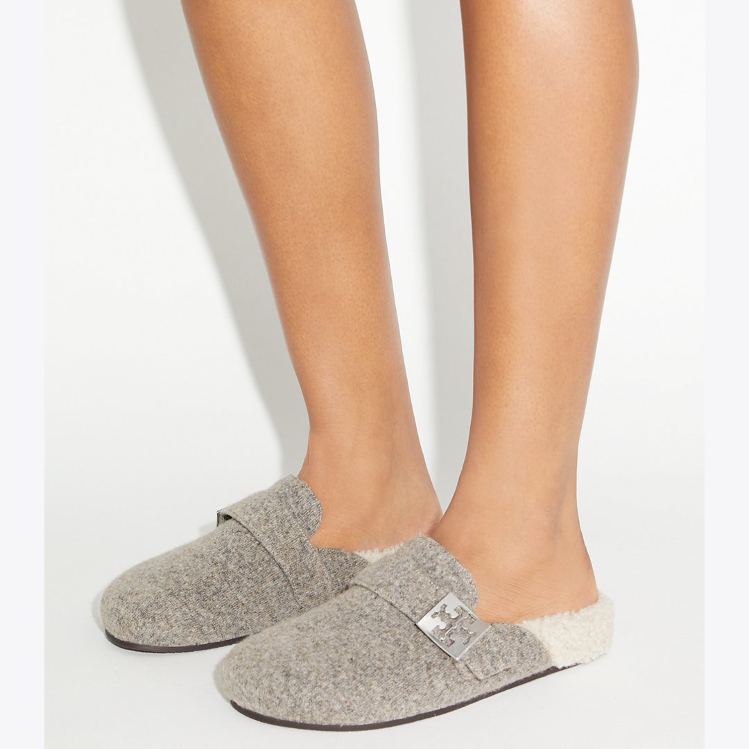 Tory Burch Mellow Mule FOG GRAY / TAUPE