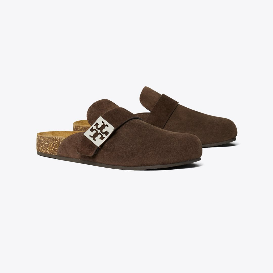 Tory Burch Mellow Mule DARK COCOA / SILVER