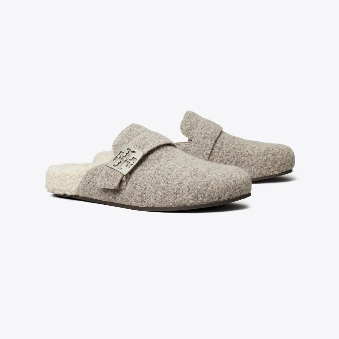 Tory Burch Mellow Mule FOG GRAY / TAUPE
